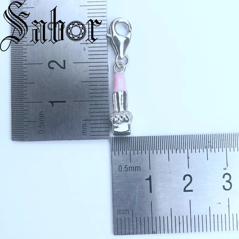 Подвеска Шарм розовая помада модное ювелирное изделие трендовый подлинный