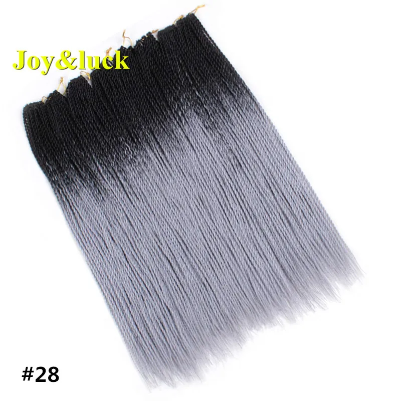 Joy& luck 24 дюйма Сенегальские закрученные крючком косички 30 прядей синтетические волосы для наращивания плетение волос