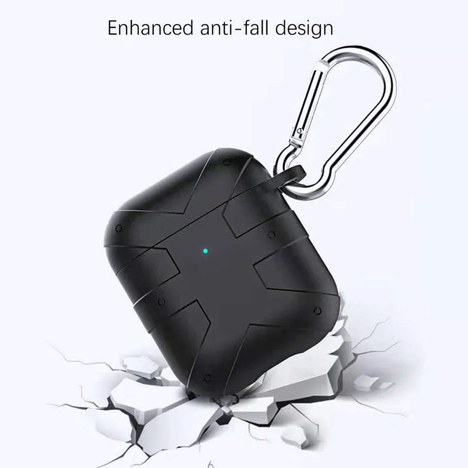 Классный Мужской защитный чехол для Airpods, чехол, Bluetooth, беспроводные наушники, чехол для наушников Airpods 2, чехол, Funda, аксессуары