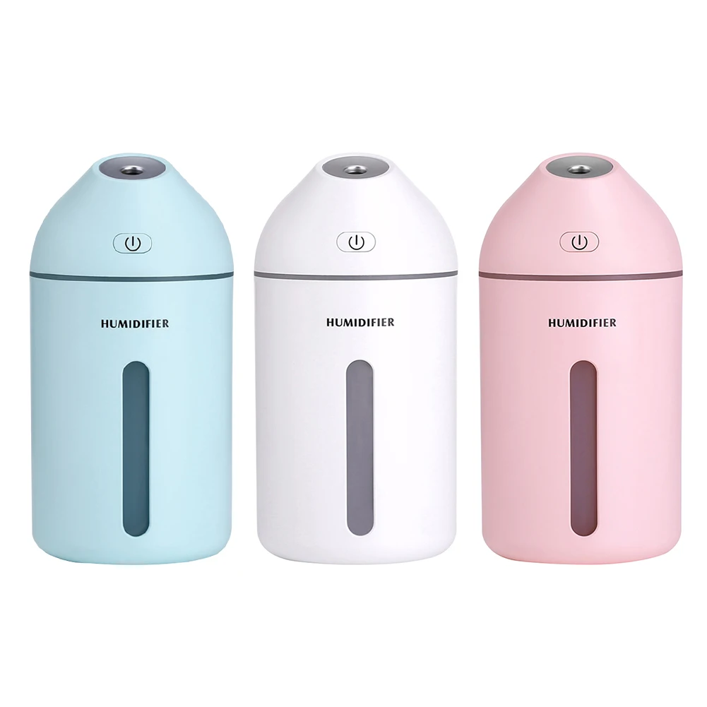 

320ml Mini Portable Air Humidifier Soft Light USB Diffuser Car Moisturizing Air Purifier Cool Mist Maker Dormitory Humidifier