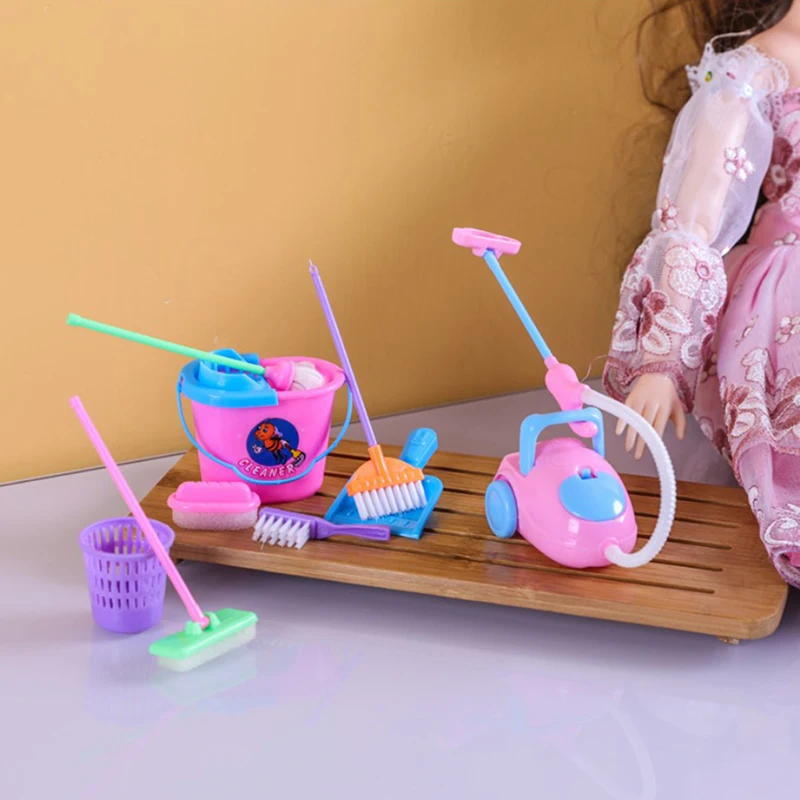 

9 шт./компл. из аксессуаров для мини-кукол, бытовые инструменты для уборки, высококачественные кукольные домики, детские развивающие игрушки