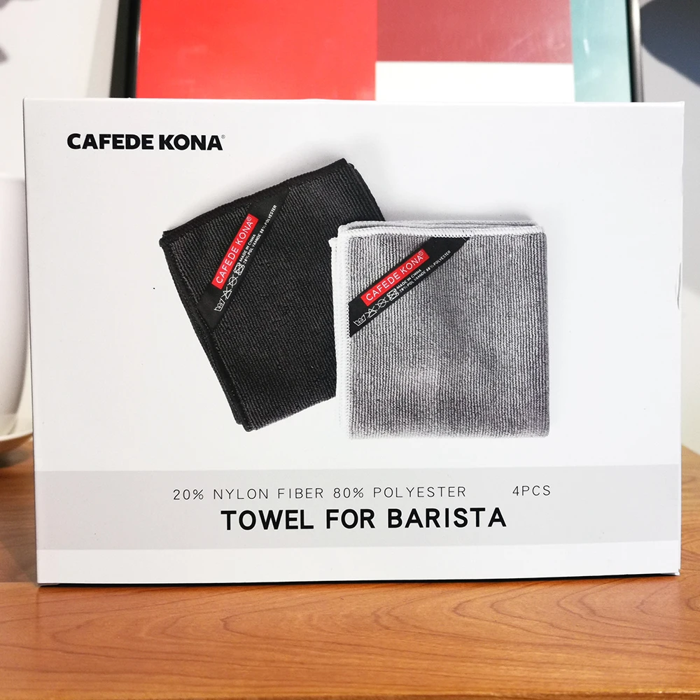 

Barista Micro cloth tea towel 4 pcs 30*30cm cleaning up messy spills around on machine cafe cleaning towel Cloth Tableware Towel