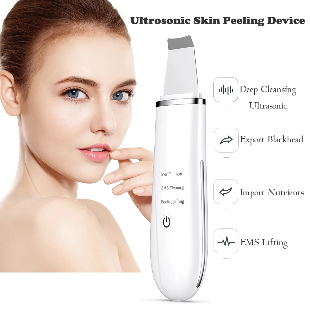 Ultrasonic Skin Scrubber Dead Skin Remover Peeling Machine Blackhead Remover Face Massager Face Cleansing Face Skin Care Tools