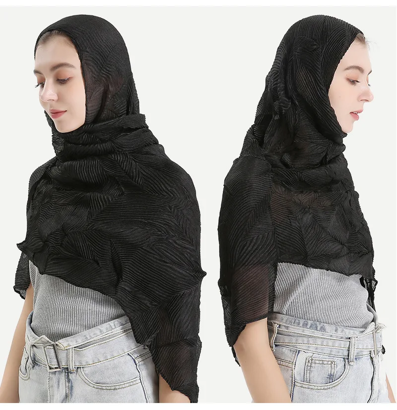 

Оптовая цена 180*90 см женская мусульманская морщин тюрбан платок femme мусульман мягкий тюрбан из хлопка исламский хиджаб платок и накидка