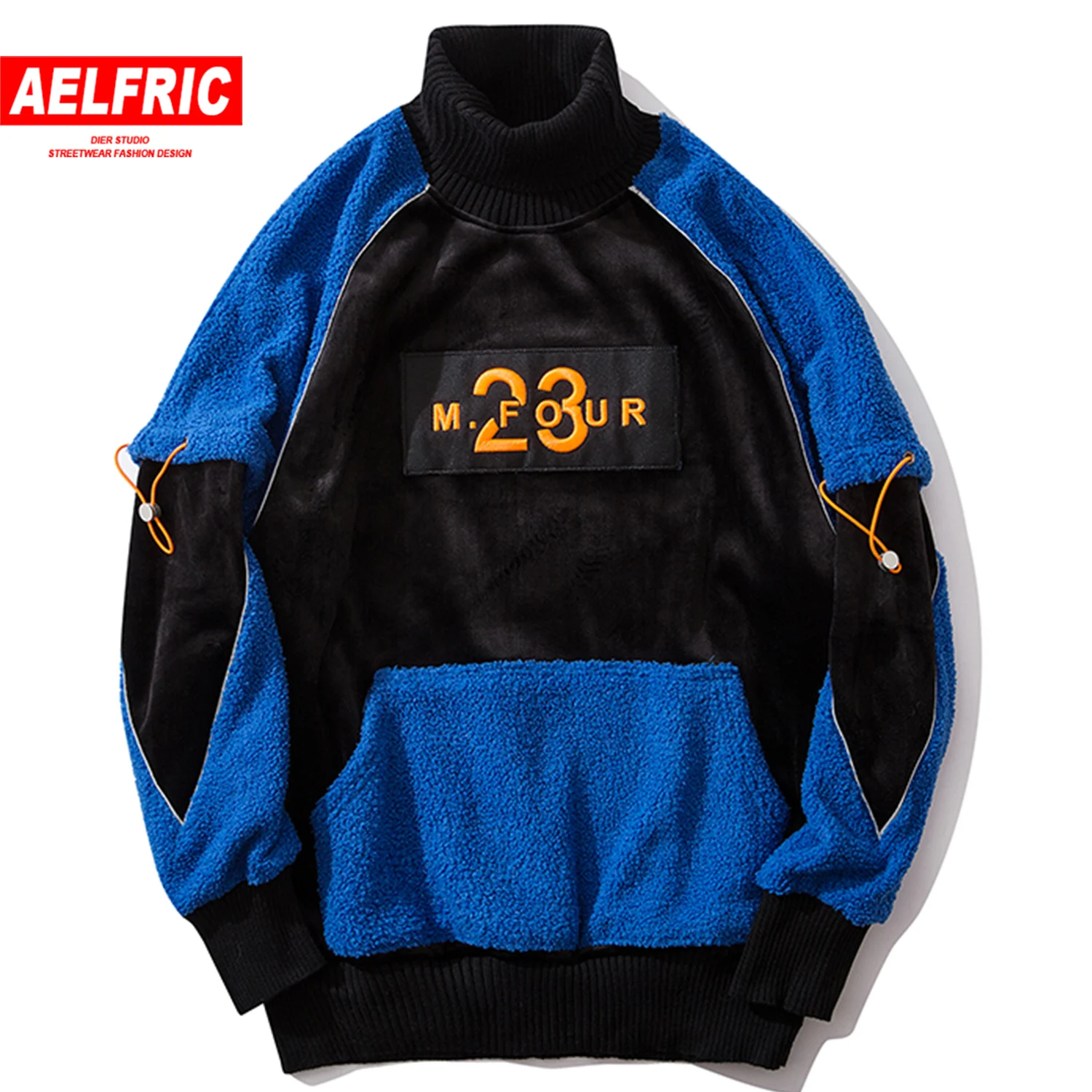 Aelfric Eden хип хоп овечья шерсть кашемир пэтчворк Толстые мужские толстовки 2019 Harajuku