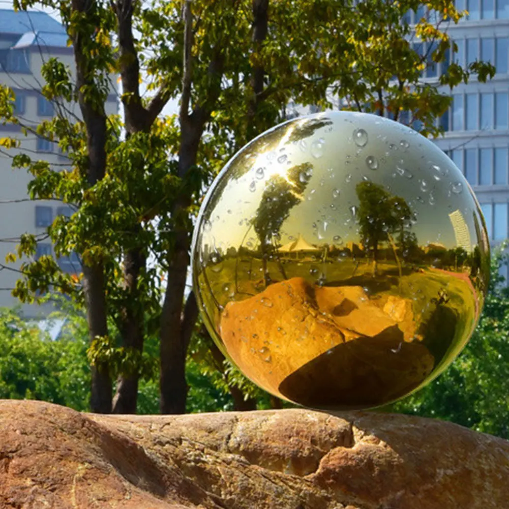 

1PCS 15cm Gazing Ball Garden Sphere Ball Mirror Polished Hollow Ball Stainless Mirror Sphere Steel Home Garden Ornament Decora