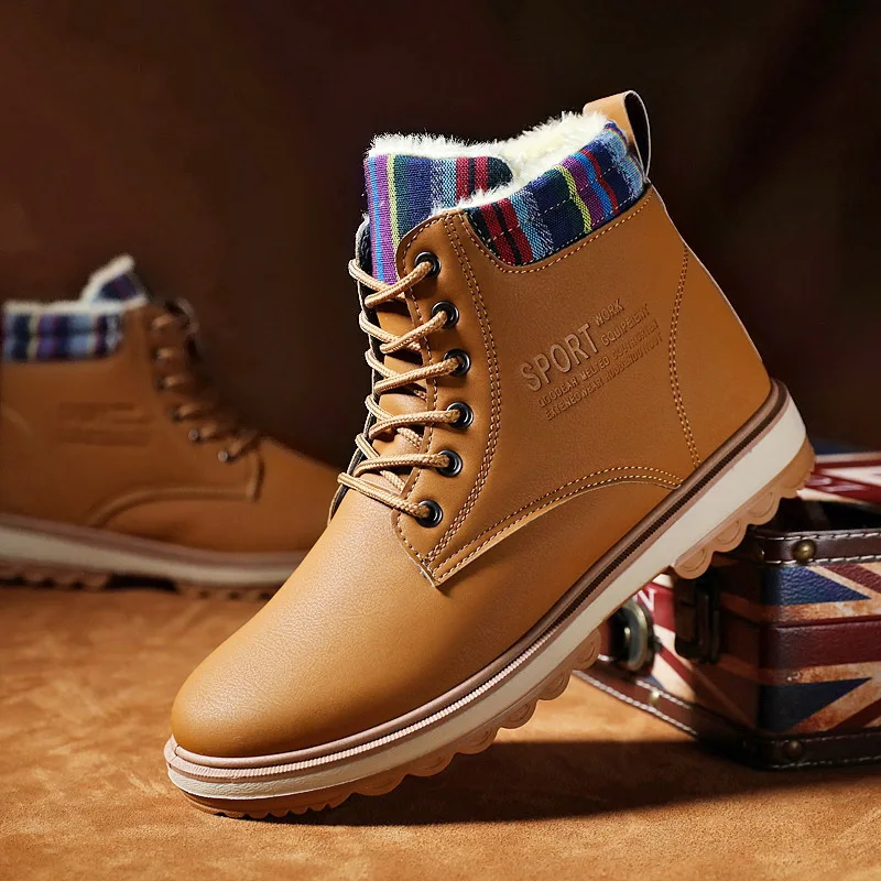 

Coturno Women Martins Leather Shoes High Top Fashion Winter Warm Snow Shoes Dr. Motorcycle Ankle Boots Couple Unisex Doc Boots