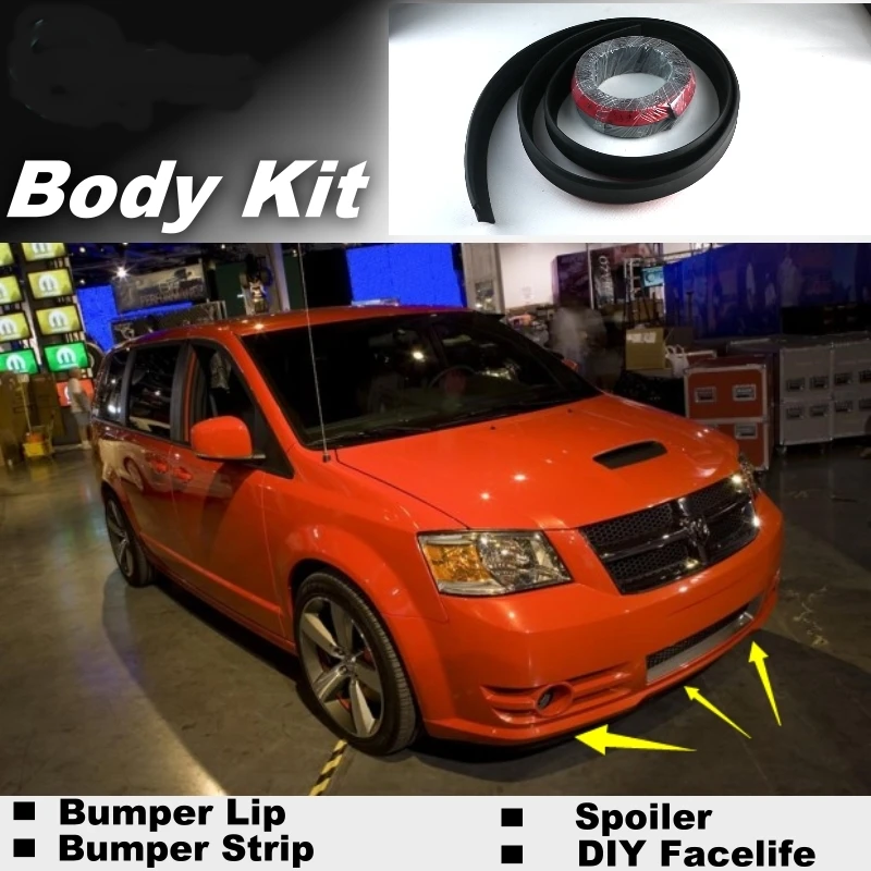 Дефлектор губ NOVOVISU для бампера Dodge Caravan Ram C / V юбка переднего спойлера