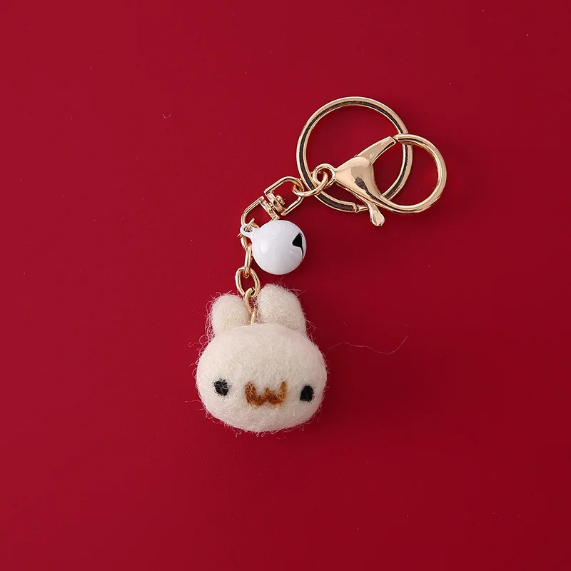 

Creative Hair Ball Cartoon Keychain Animal Felt Casual Childrens Toy Bag Car Key Ring Accessories Plush Gift Jewelry