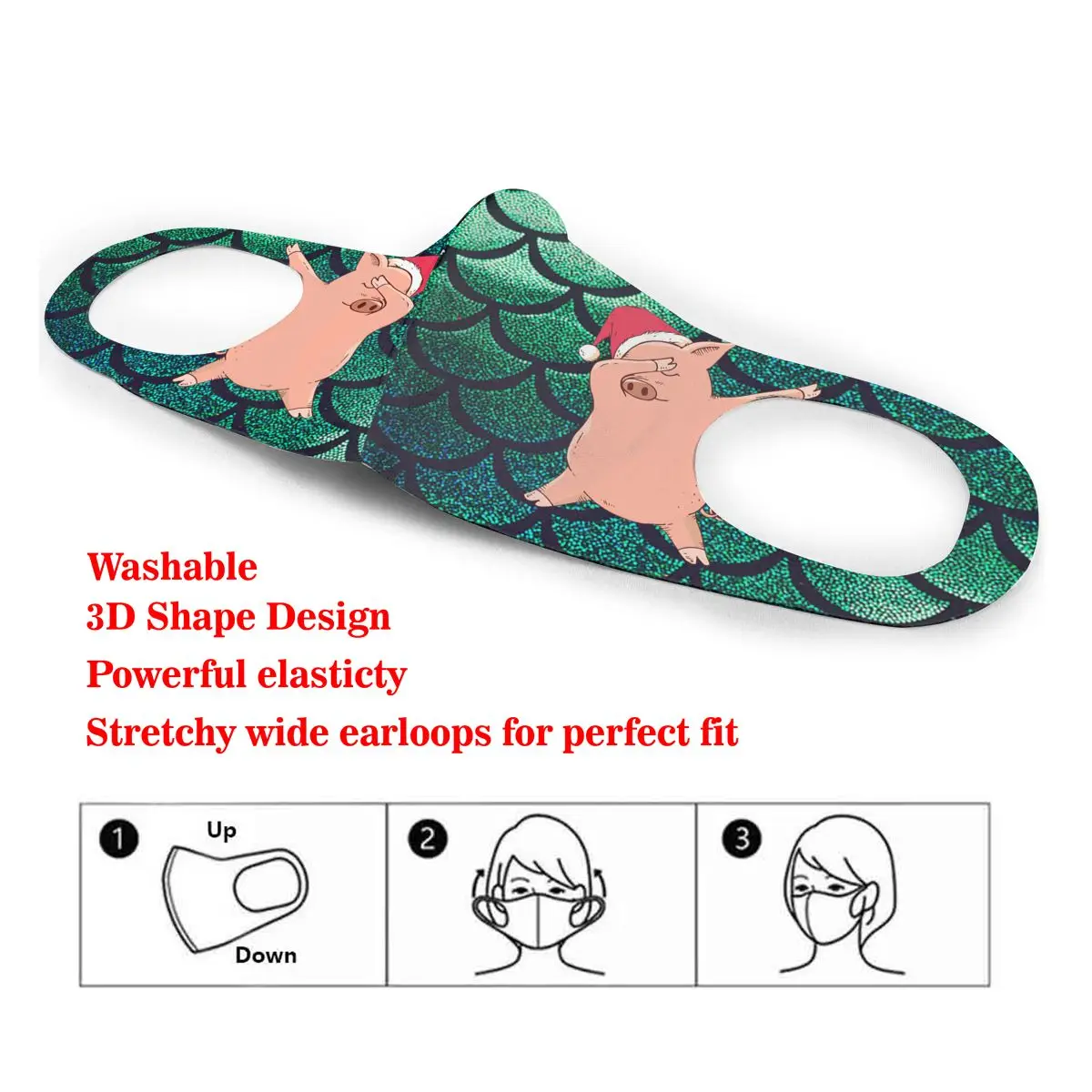 

Dab Pig Washable elastic Earloop Face Breathing Mask Reusable Anti Dust Cotton Mouth For Adults