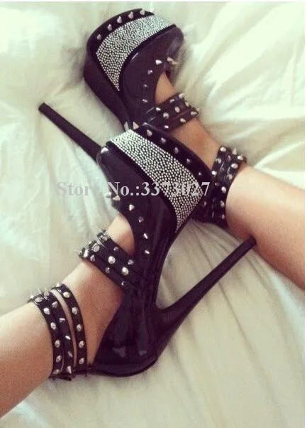 Туфли женские из лакированной кожи пикантные туфли лодочки на платформе с