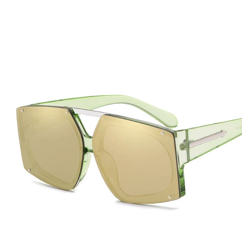 Трендовое негабаритное солнцезащитное стекло es мужское зеркало желейного цвета