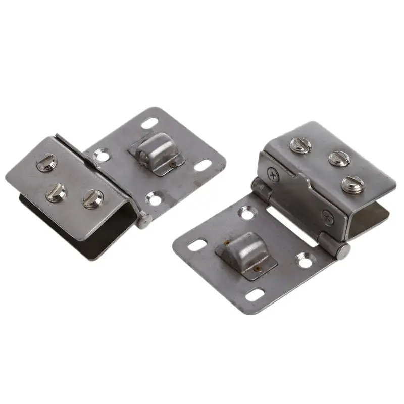 2 шт. на стекло Окно Дверь витрина Регулируемый зажим из нержавеющей стали петли