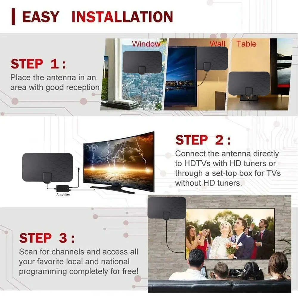 Kebidumei 3000 миль сетчатый графический дизайн ТВ антенна 8K 4K 1080P DVB HD TV цифровая с