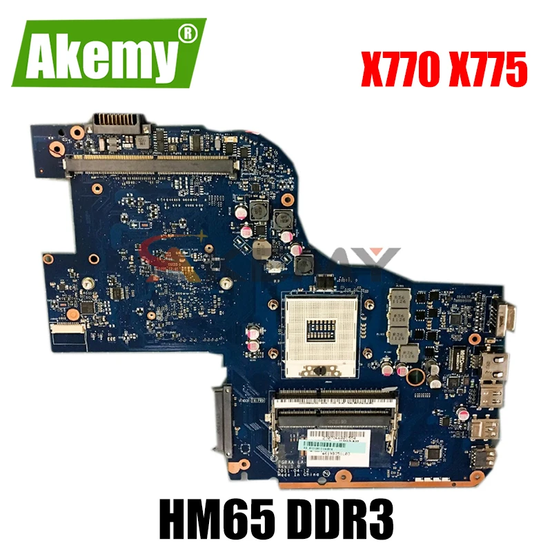 

Материнская плата Akemy PGRAA LA-7191P K000126510 для ноутбука TOSHIBA Qosmio X770 X775, материнская плата HM65 DDR3 с графическим слотом