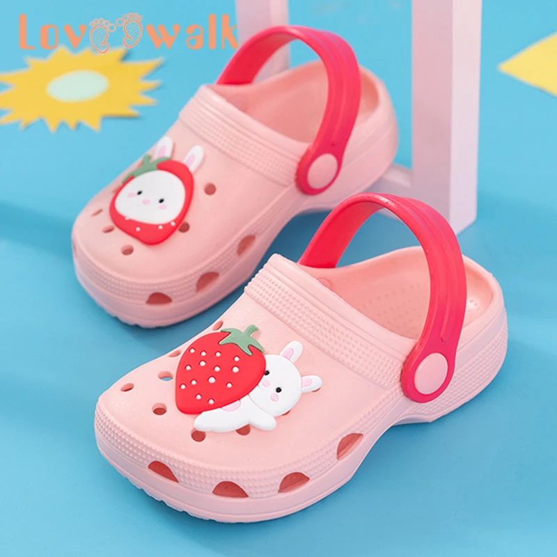 Сандалии Детские из ЭВА с противоскользящей подошвой розовые желтые летние 2020 |