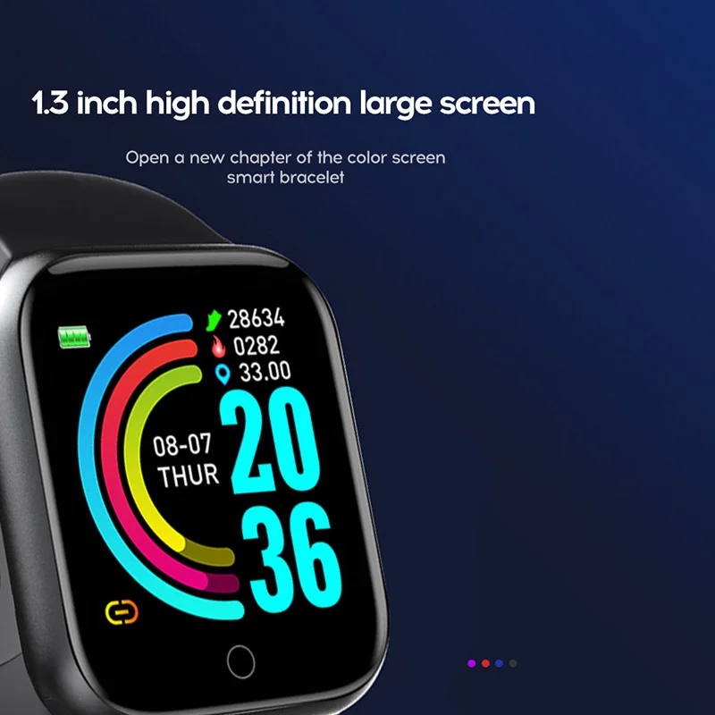 2 шт. Y68 Смарт-часы пара Bluetooth Фитнес измеритель артериального Давление Heart Rate