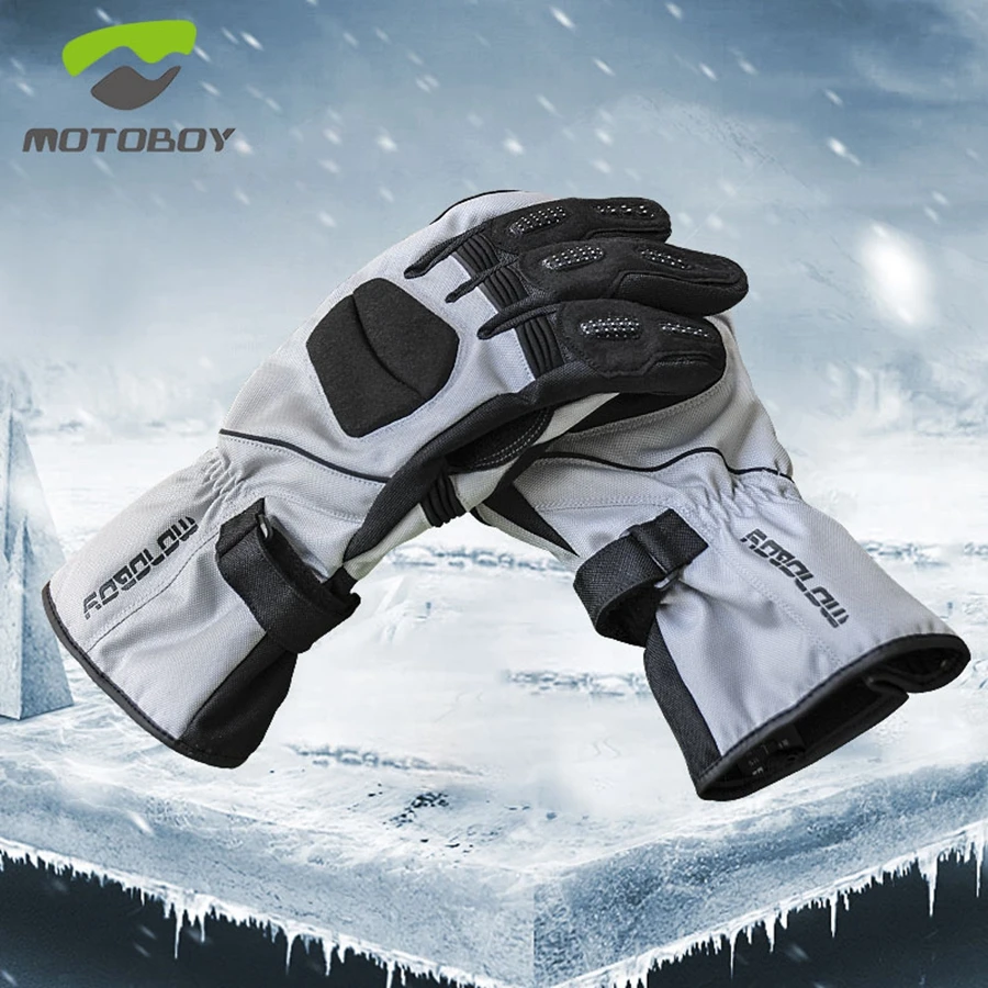 Мотоциклетные Перчатки MOTOBOY 100% водонепроницаемые ветрозащитные зимние теплые