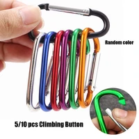 510pcs outdoor sports multi colors aluminium alloy safety buckle keychain climbing button carabiner camping hiking hook