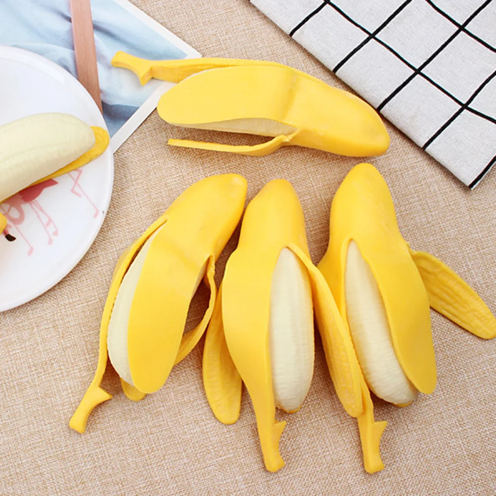 

Decompression Toys Peeling Banana Squishy Slow Rising Spoof Lanyard Squishy Funny Stress Antistress Banana Toy For Children Gift