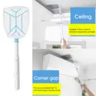 Сетчатая ракетка для дома и спальни, безопасная Выдвижная складная офисная перезаряжаемая портативная женская летняя ракетка