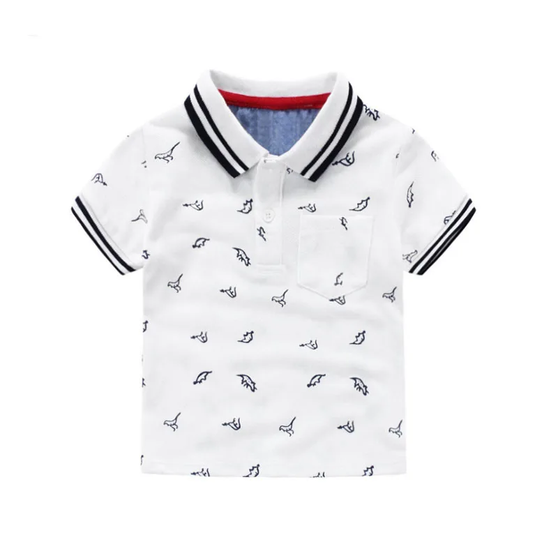 Модные летние футболки с динозавром для мальчиков хлопковые детские топы