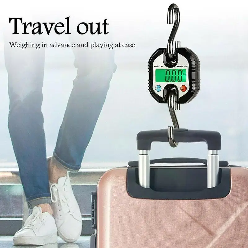

Digital Scales, Hook Scale, Mini Portable Hanging Scale Display 150Kg with Hook Scale Electronic Lcd G7E5