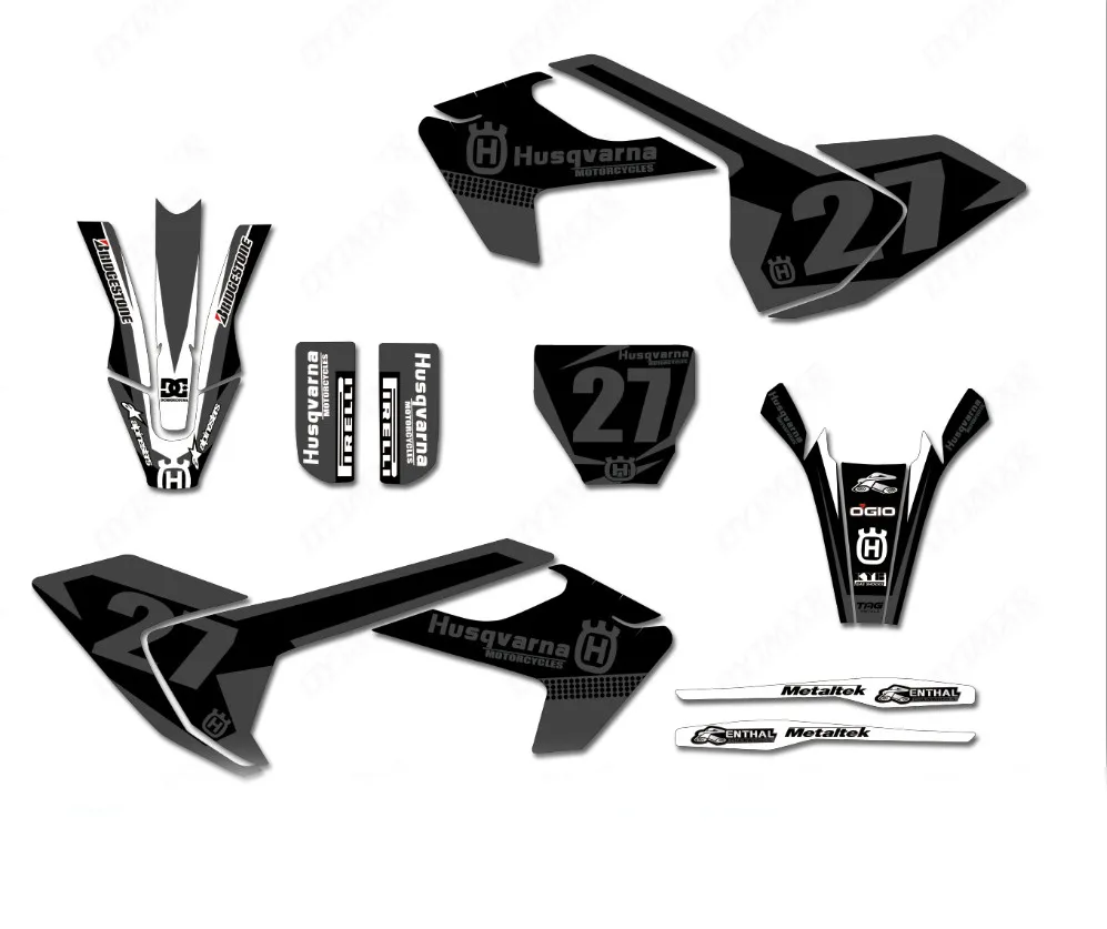 Графические наклейки для велосипеда Husqvarna FE FX TE FC TC 250 350 450 500cc TC250 2017 2018 2019|Наклейки