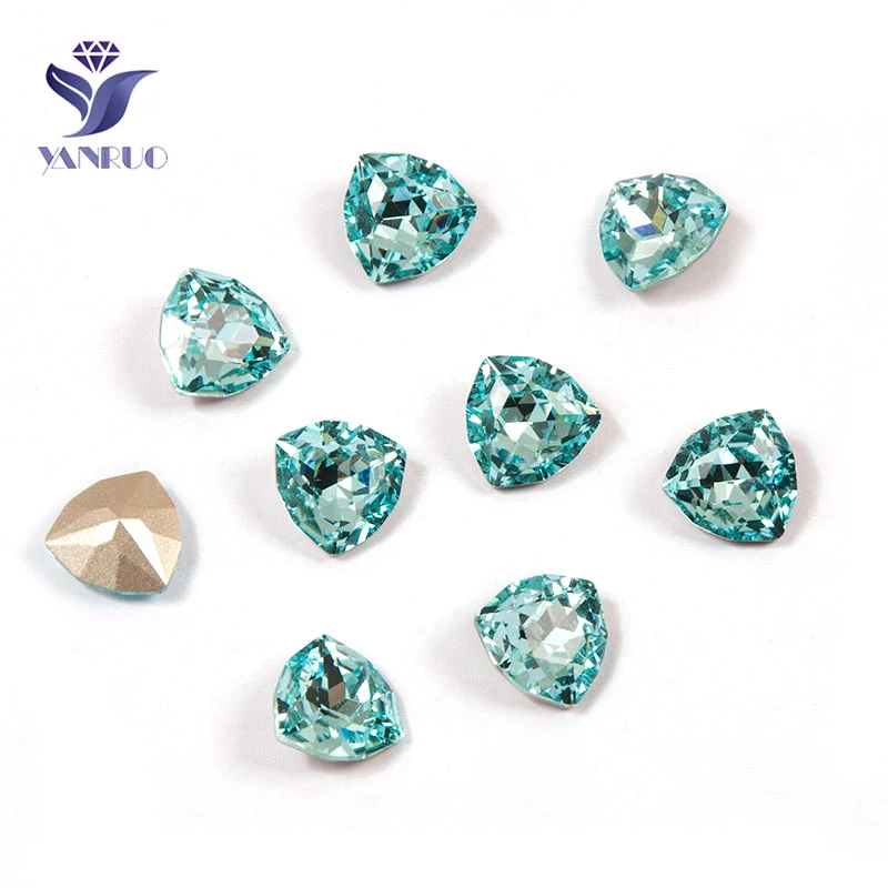 Aquamarine YANRUO 4706 супер качество камни и кристаллы пришить страз в форме когтя Pointback ремесло кристалл для камней для украшения одежды - Цвет: Aquamarine