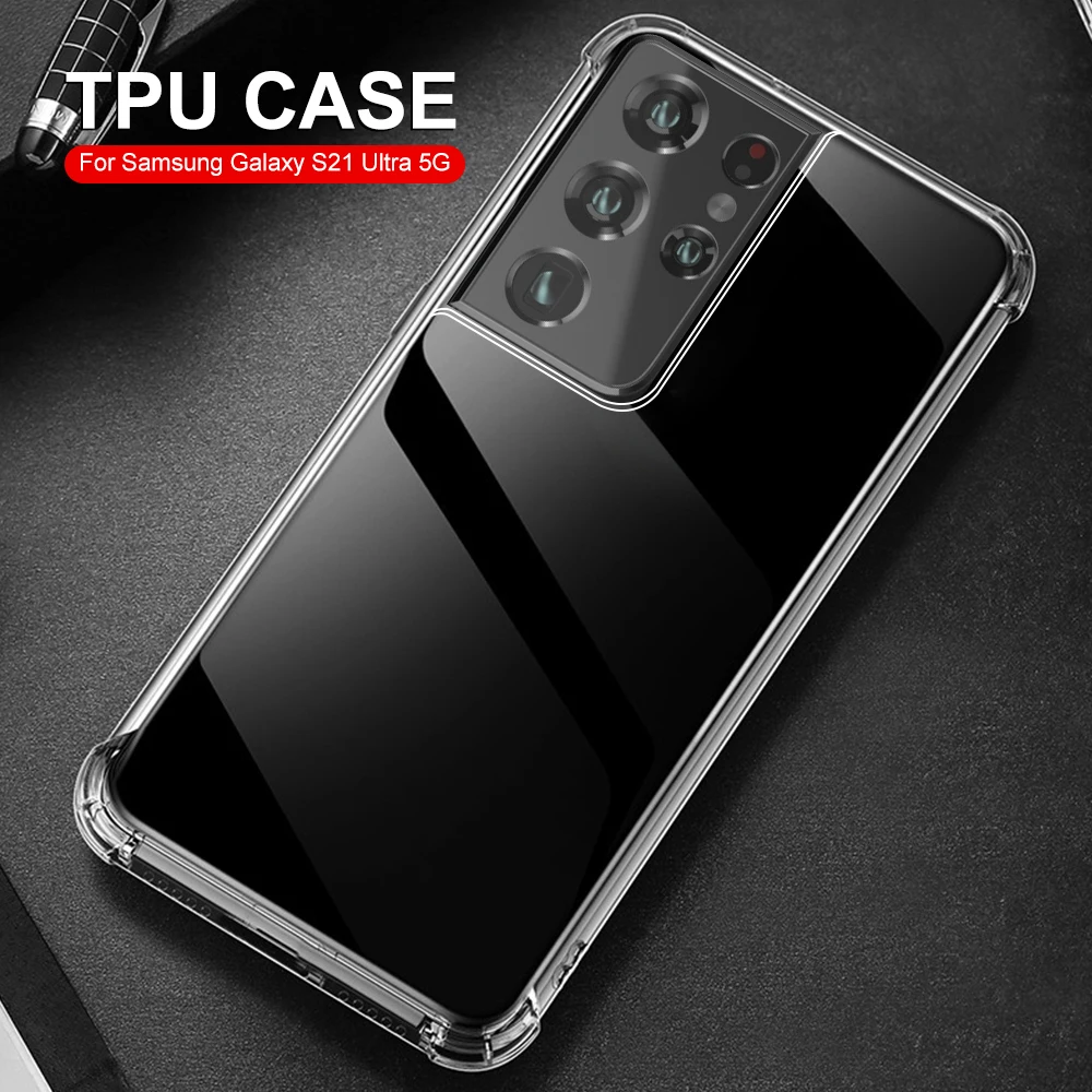 

Airbag Protect Phone Case For Samsung Galaxy S21 Plus Ultra 5G Transparent Drop Proof Durable Phone Shell For S21 Plus Ultra