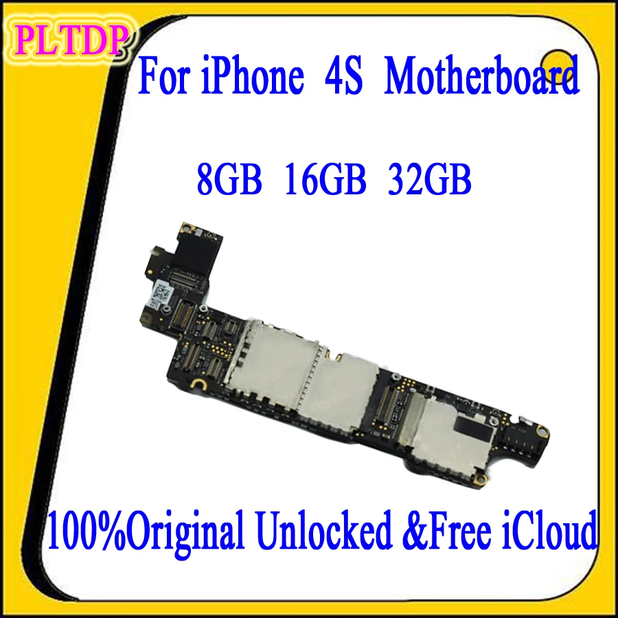Заводская Разблокировка для iphone 4S материнская плата оригинальная с чипами 8 ГБ/16