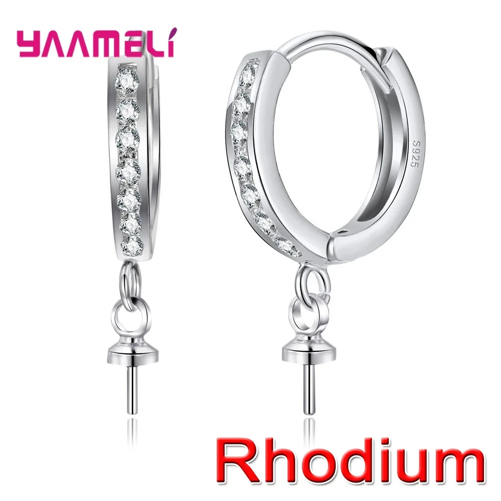 Новая мода 925 стерлингового серебра DIY ювелирных изделий для украшения серьги