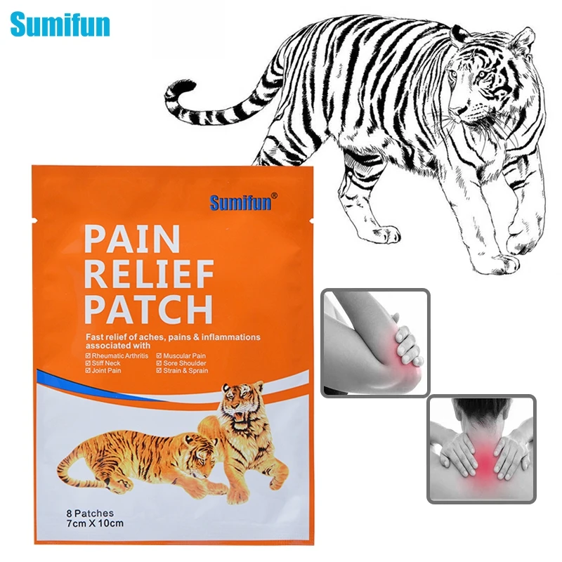 

Sumifun 8pcs Tiger Balm Medical Herbal Plaster Joint Pain Killer Body Back Relaxing Knee Cervical Body Pain Relaxation Plasters