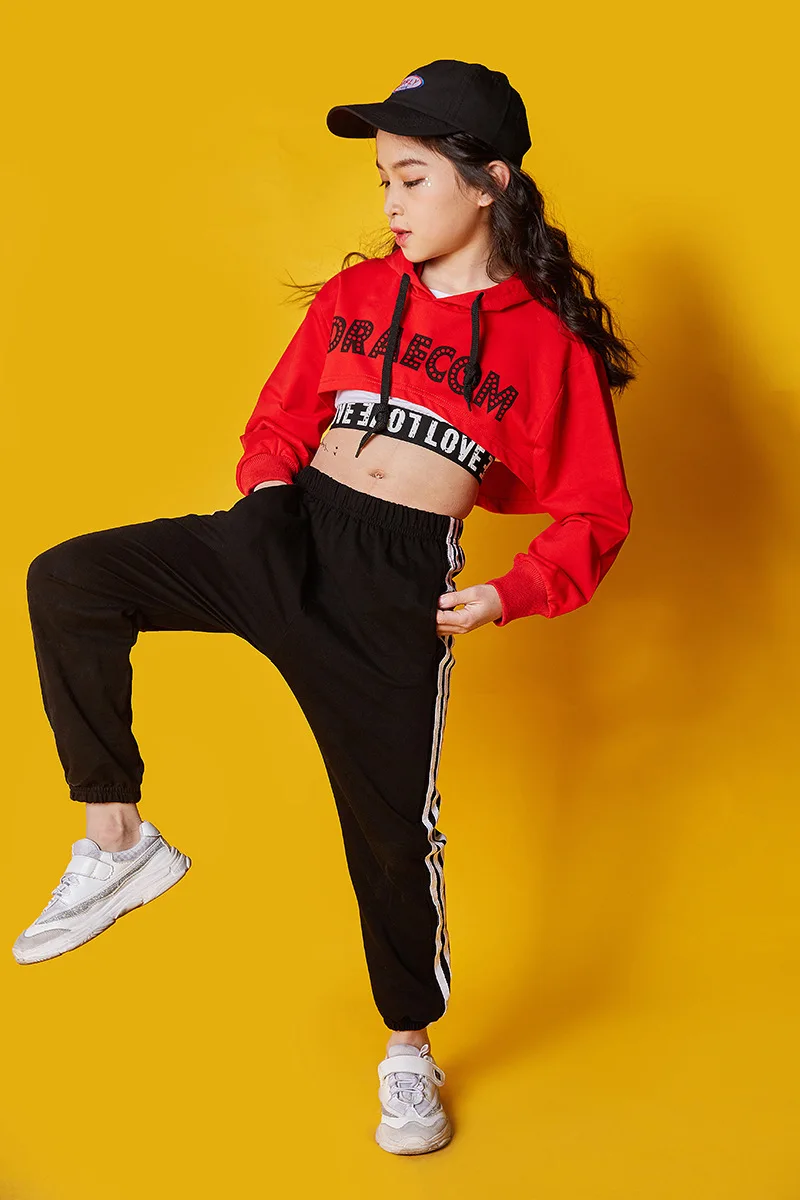 Комплект летней одежды для девочек с длинными рукавами костюмы джазовых танцев