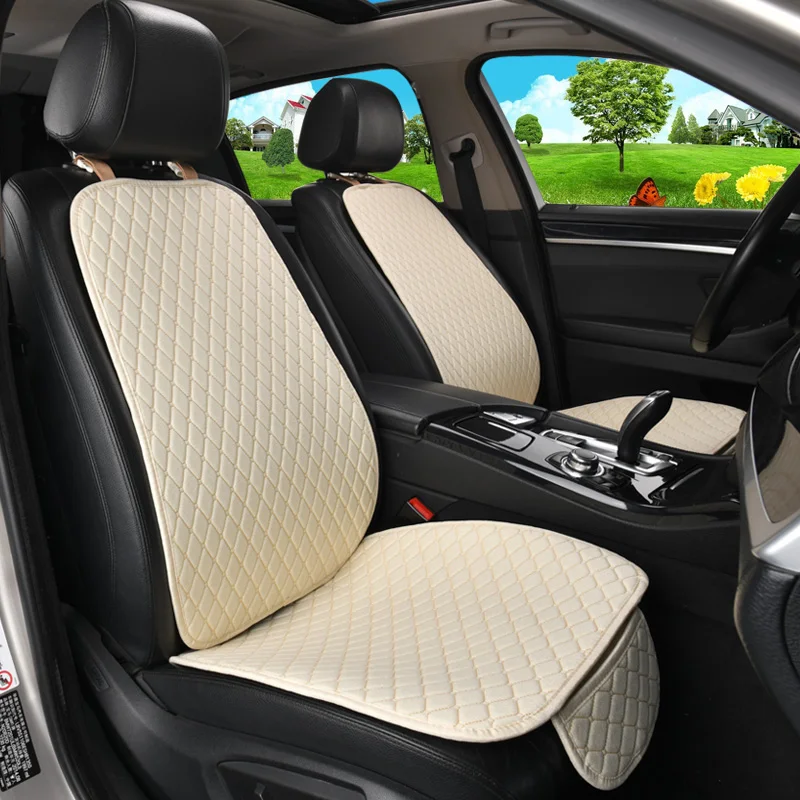 car seat cover protector auto flax front back rear backrest seat cushion pad for auto automotive interior truck suv or van free global shipping