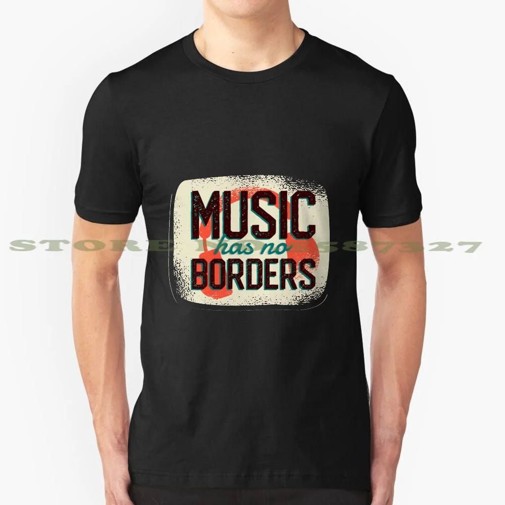 Модная Винтажная футболка с надписью Music Has No Limits музыкальные наушники