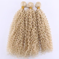 100 grampiece brazilian afro kinky curly hair weave bundles color 613 high temperature synthetic hair extensions for women