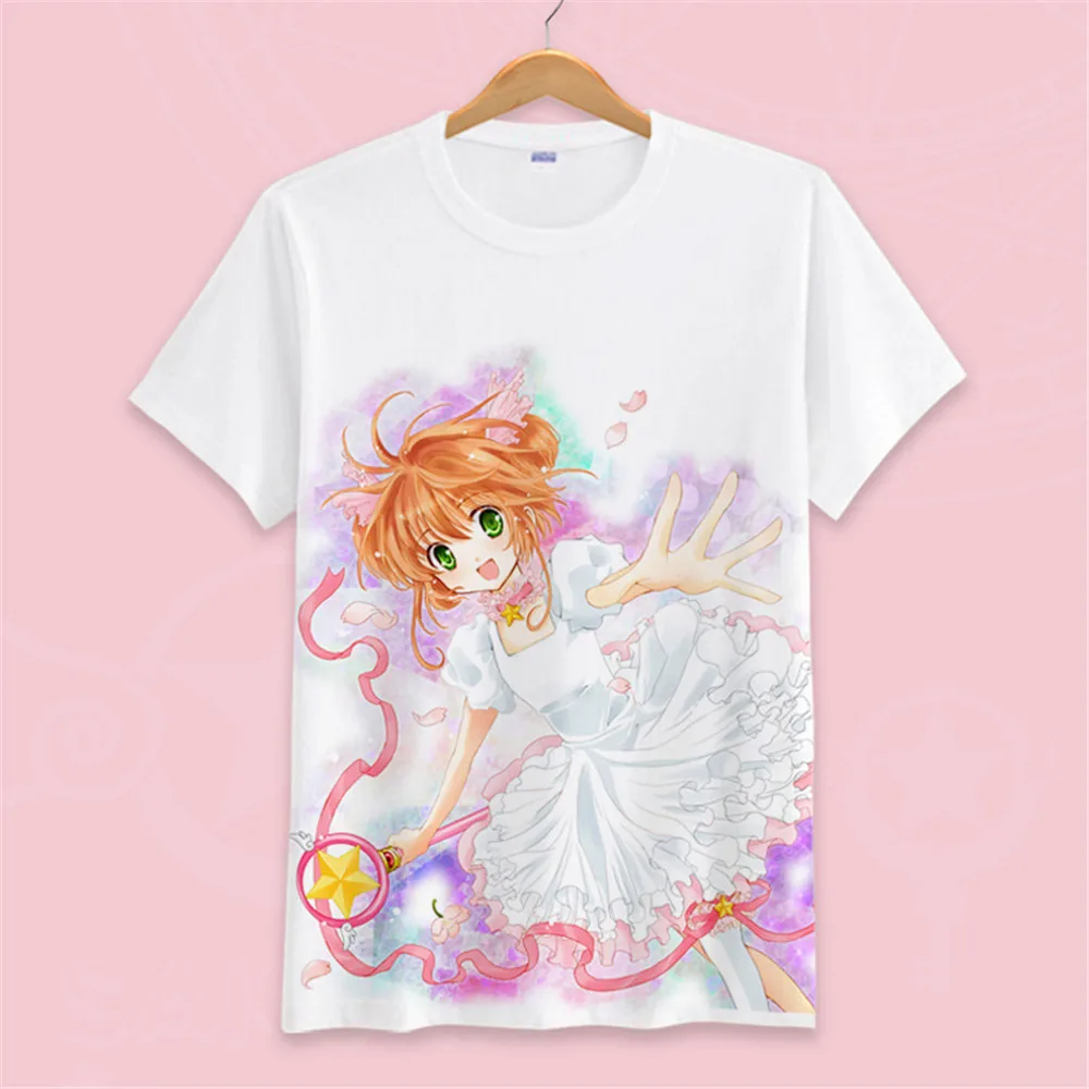 Карта captor Sakura футболка карта Captor Футболка мужская &quotАниме&quot Kawaii женские топы