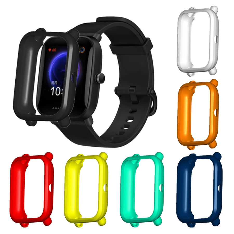 Защитный чехол для часов Amazfit Bip U мягкий из ТПУ бампер Xiaomi Huami Bip/Bip Lite 1S защитная