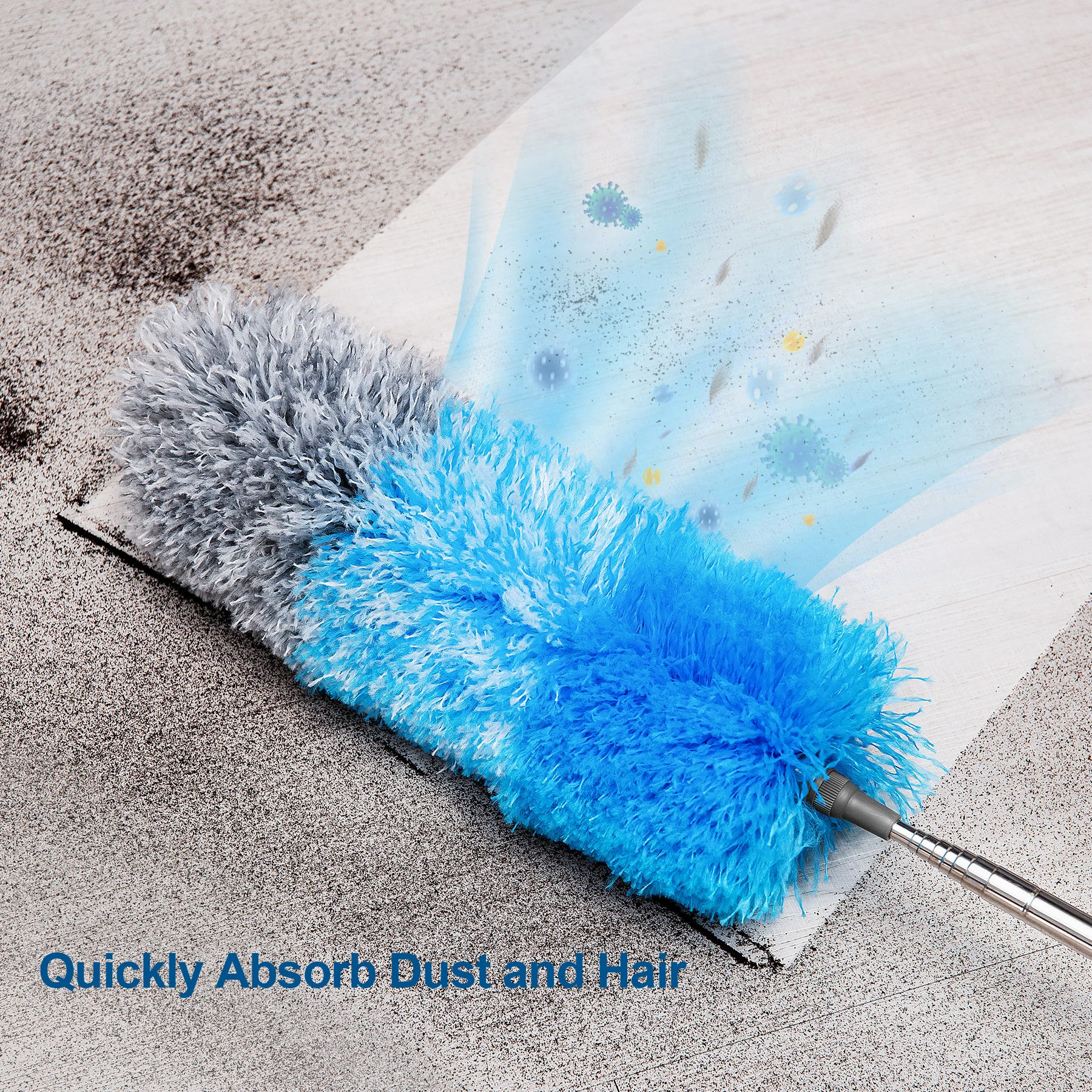 Тряпка из микрофибры с выдвижным стержнем телескопический тряпка для чистки