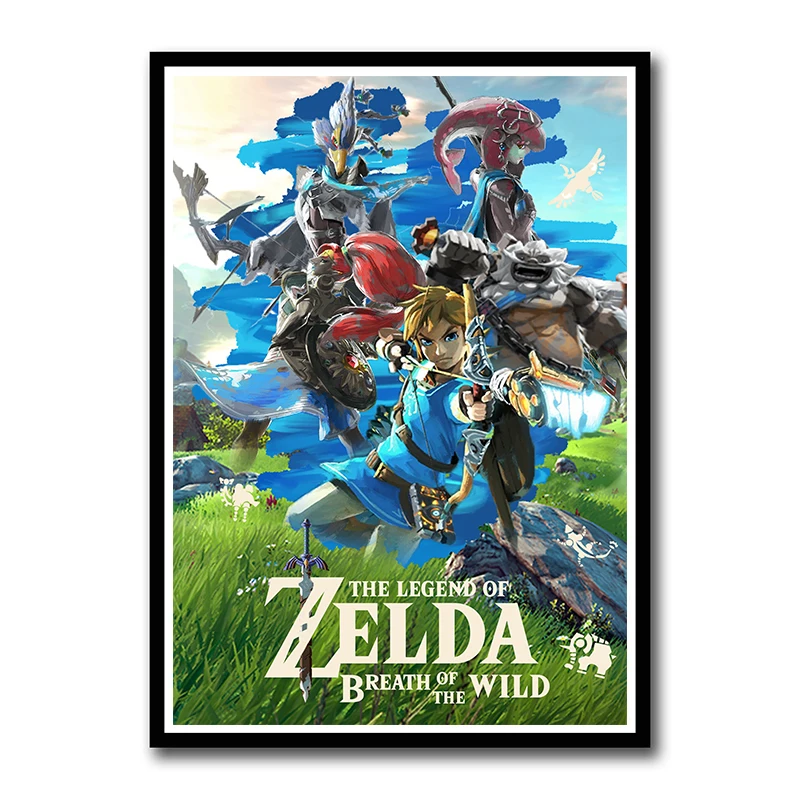 HD Game Legend of Zelda Posters Wall Art Prints White Coated Picture Modern Home Room Decoration | Дом и сад