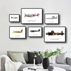 Картина в стиле нордический реактивный самолет истребитель гостиная диван настенное искусство домашний декор качественная Картина на холсте постеры