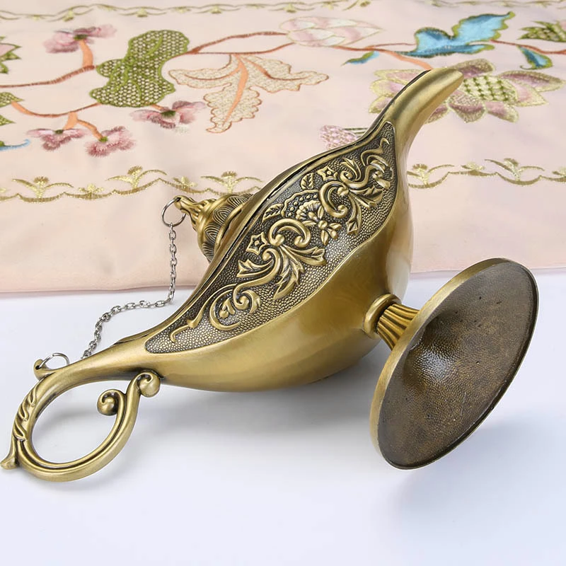 Цветная металлическая волшебная лампа Genie ретро для желаний масляная горшок