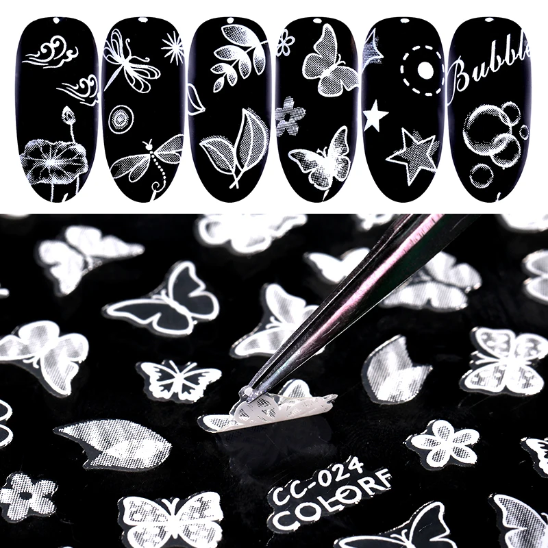 1 лист 3D наклейки для ногтей смешанные узоры цветок пирсинг пупка переводные