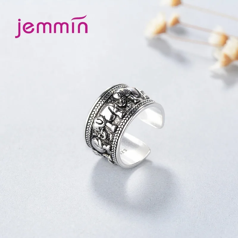 Женские готические кольца в стиле панк 925 пробы Серебряный слон ретро подарок на