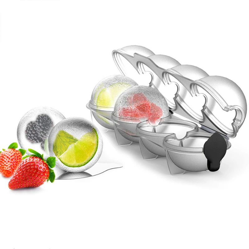 

4 отверстия Lce, коробка для хоккея и льда, форма для круглого кубика льда, форма для льда, инструменты для бара, силиконовые инструменты для мо...