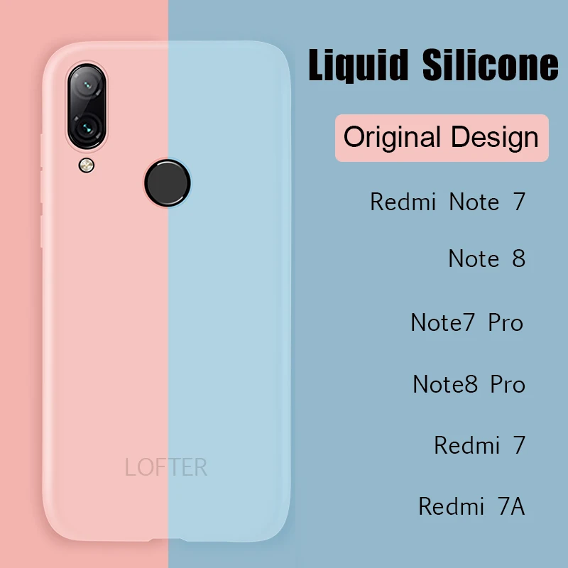 Чехол для Xiaomi Redmi Note 7 жидкий силиконовый чехол на xiomi 8 Note7 6 5 Note8 Pro 7a Funda Luxury |