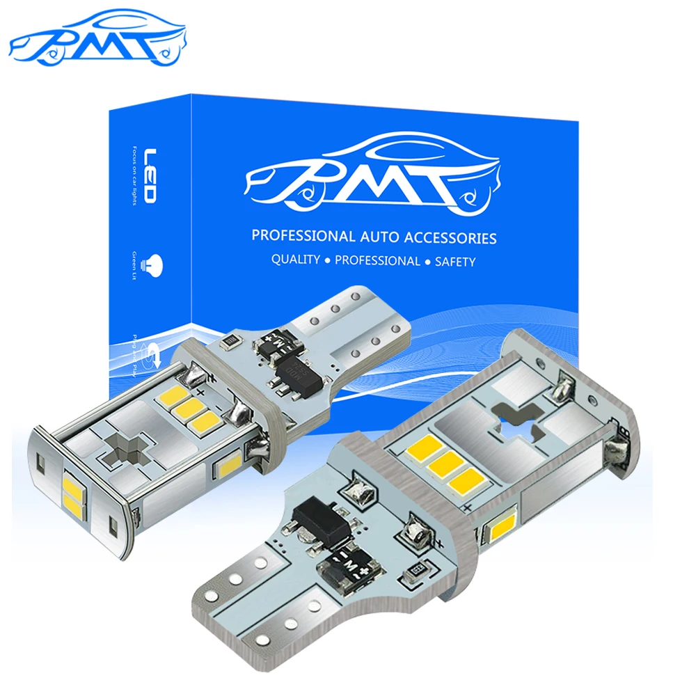 BMT для BMW AUDI Mercedes Benz 2x W16W T15 светодиодный лампы Canbus автомобильные задние фары