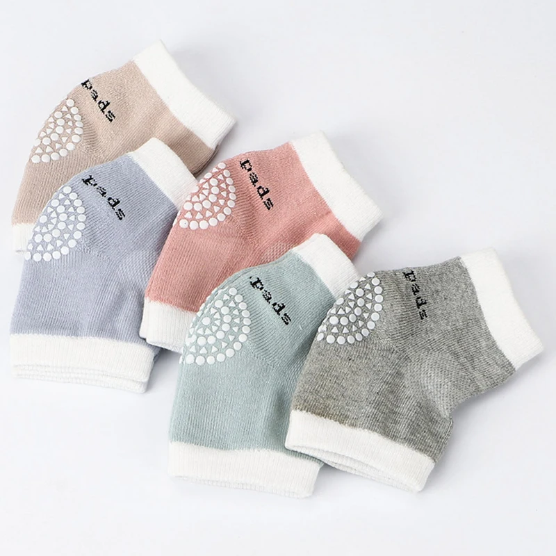 Летние Детские хлопковые наколенники для ползания махровые толстые сетчатые