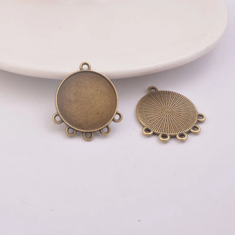 Соединители для сережек сделай сам под античное серебро бронзу основа с